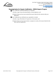 Form AGR2500 New Application for Organic Certification - Wsda Organic Program - Washington, Page 5