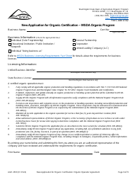 Form AGR2500 New Application for Organic Certification - Wsda Organic Program - Washington, Page 6