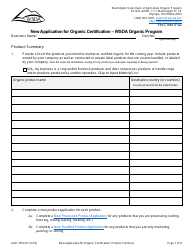 Form AGR2500 New Application for Organic Certification - Wsda Organic Program - Washington, Page 7