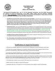 Certification Impact Fee Exemption for Low and Medium Cost Housing - City of Houston, Texas, Page 2