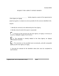 Document preview: Exhibit 2000C Request for a Direct Service Waiver - Arizona