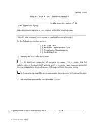 Document preview: Exhibit 2000E Request for a Cost Sharing Waiver - Arizona