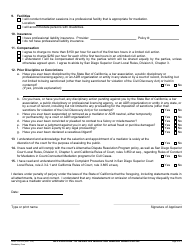 Form SDSC CIV-023 Application to Serve as Mediator and/or Arbitrator - County of San Diego, California, Page 4