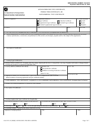 FAA Form 8110-12 Application for Type Certificate, Production Certificate, or Supplemental Type Certificate, Page 3