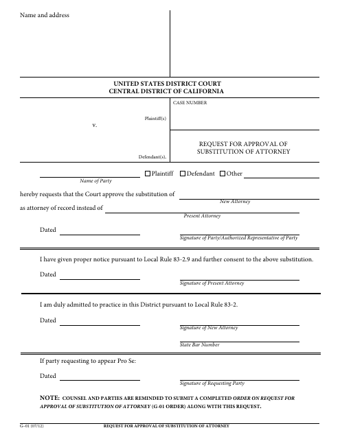 Form G-01  Printable Pdf