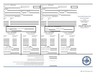 Form MW-24S Temporary Laborer Itemized Statement of Earnings, Hours &amp; Deductions - New Jersey (English/Gujarati), Page 2