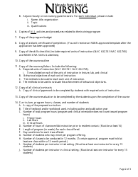 Initial Application for Approval - Nursing Assistant Training Program - Nevada, Page 2