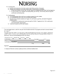 Initial Application for Approval - Nursing Assistant Training Program - Nevada, Page 3