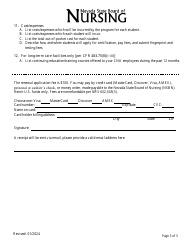 Nursing Assistant Training Program Renewal Application - Nevada, Page 3