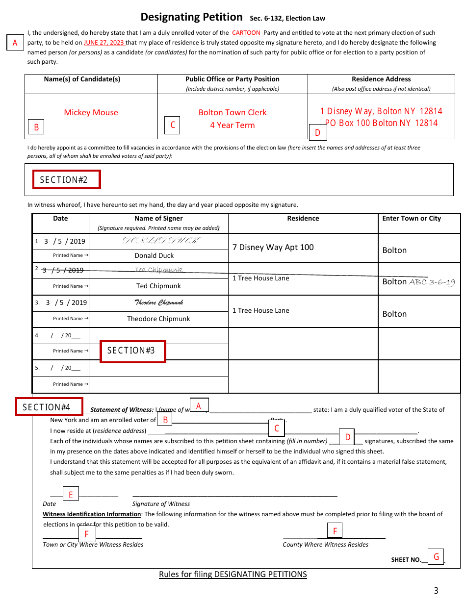 Candidates Petition Running for Office - Warren County, New York, Page 4