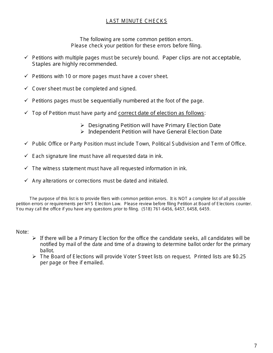 Candidates Petition Running for Office - Warren County, New York, Page 8