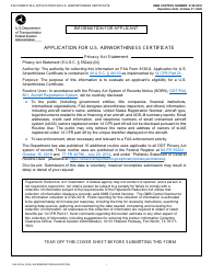 Document preview: FAA Form 8130-6 Application for U.S. Airworthiness Certificate
