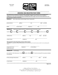 Arizona Cbg Registration Form - Arizona