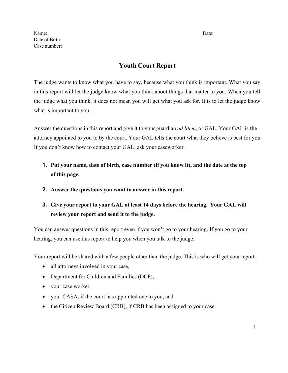 Youth Court Report - Kansas, Page 1
