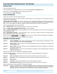 Instructions for Form EPT-100 Elective Pass Through Entity Return - West Virginia, Page 8