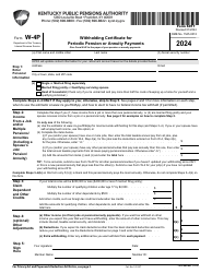Form 6017 (IRS Form W-4P) Withholding Certificate for Periodic Pension or Annuity Payments - Kentucky