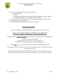 Application for Municipal Fire Supplemental Pay - Louisiana, Page 2