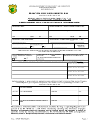 Application for Municipal Fire Supplemental Pay - Louisiana, Page 3