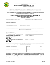 Application for Municipal Fire Supplemental Pay - Louisiana, Page 4