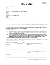 Document preview: DCM Form C-4 Bid Bond - Alabama