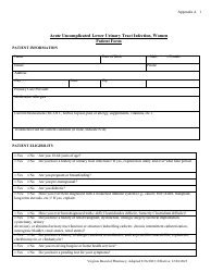 Appendix A Acute Uncomplicated Lower Urinary Tract Infection, Women Patient Form - Virginia, Page 6