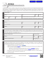 Form 5044 - Fill Out, Sign Online and Download Fillable PDF, Missouri ...