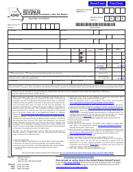 Document preview: Form 4340 Individual Consumer's Use Tax Return - Missouri, 2023