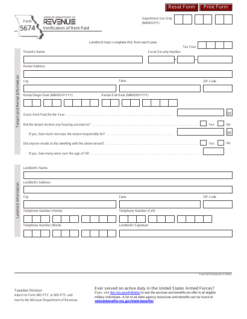 Form 5674  Printable Pdf