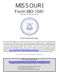 Form MO-1041 Fiduciary Income Tax Return - Missouri, Page 3