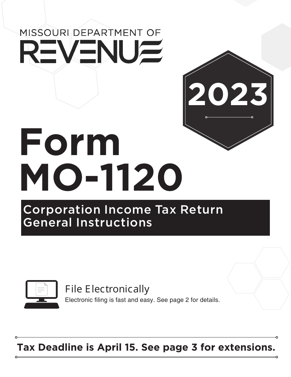 Instructions for Form MO-1120 Corporation Income Tax Return - Missouri, Page 1