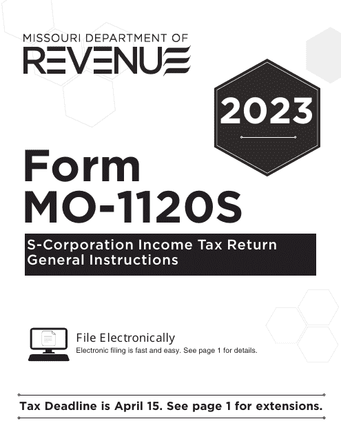 Instructions for Form MO-1120S S-Corporation Income Tax Return - Missouri, 2023