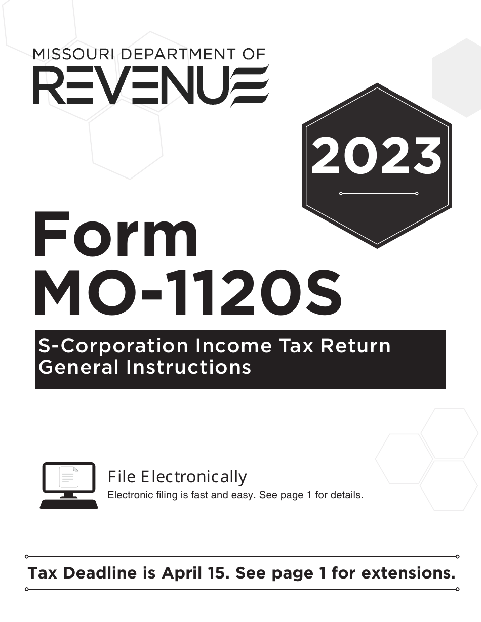 Download Instructions for Form MO1120S SCorporation Tax Return