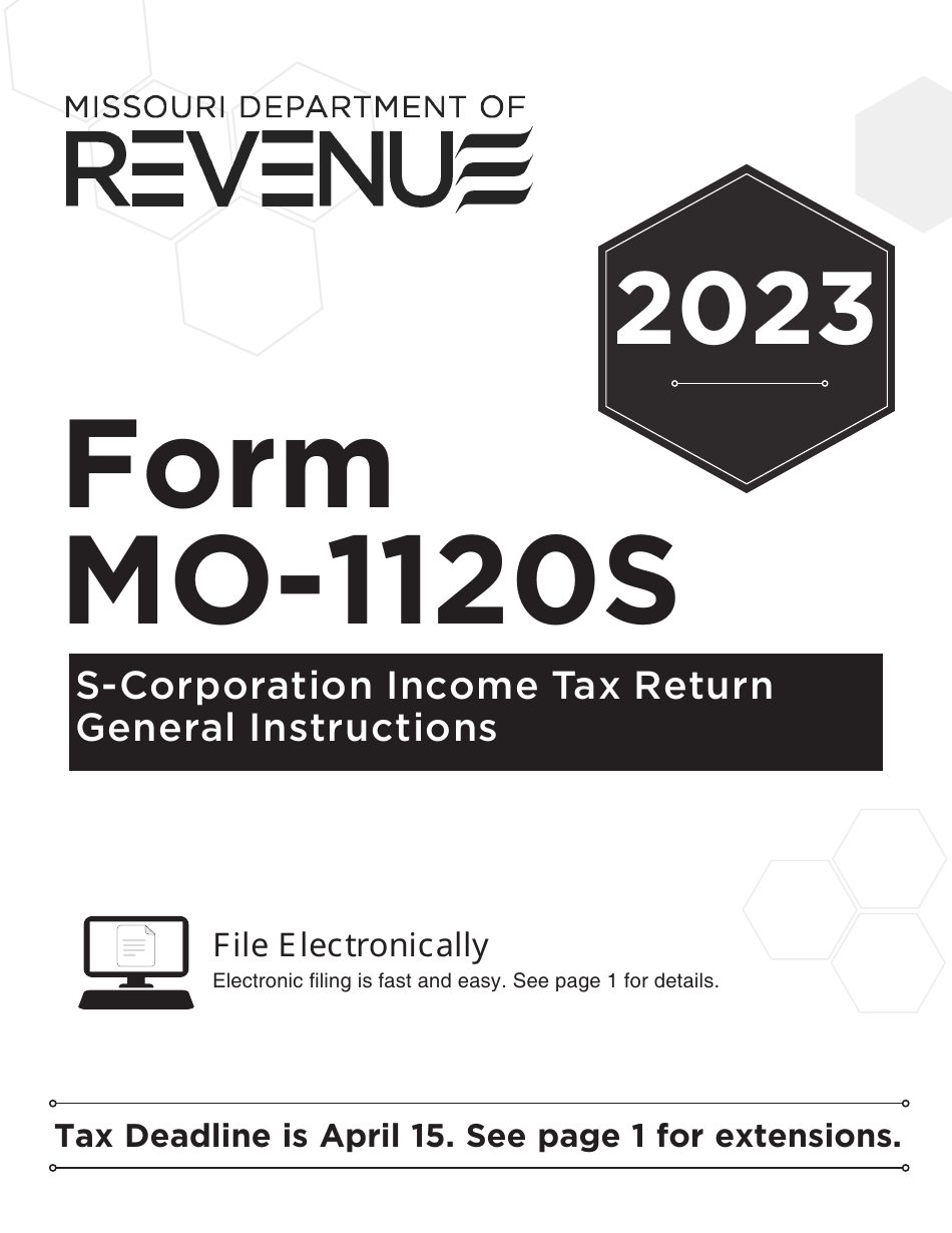 Instructions for Form MO-1120S S-Corporation Income Tax Return - Missouri, Page 1