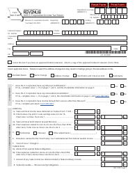 Form MO-1120S S-Corporation Income Tax Return - Missouri