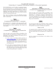 Form MO-3NR Partnership or S Corporation Withholding Exemption or Revocation Agreement - Missouri, Page 2