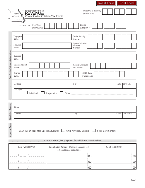 Form MO-CFC  Printable Pdf