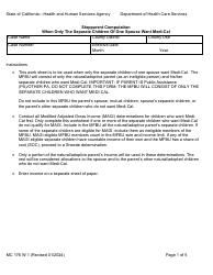 Form MC176 W.1 Stepparent Computation - California
