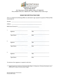 Montana Signature Certification Form - Montana Main Street Program ...