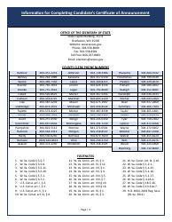 Candidate&#039;s Certificate of Announcement - West Virginia, Page 6