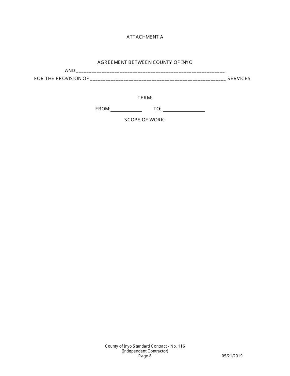 Standard Contract - Inyo County, California, Page 8