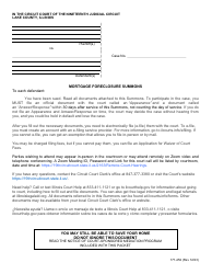 Document preview: Form 171-452 Mortgage Foreclosure Summons - Lake County, Illinois