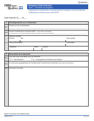 Forme V-3402 Volet 2 Demande D&#039;aide Financiere - Prevention DES Prejudices - Programme De Compensation Et De Prevention DES Prejudices Aux Terres Agricoles Attribuables Aux Vehicules Hors Route (Pcpp) - Quebec, Canada (French)