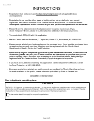 Application for Food Business: Mobile Food Service (Non-profit) - Rhode Island, Page 2