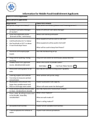 Application for Food Business: Mobile Food Service (Non-profit) - Rhode Island, Page 6