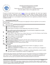 Application for Hearing Aid Dealer/Fitter License - Rhode Island, Page 8