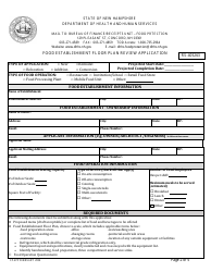 Food Establishment Floor Plan Review Application - New Hampshire, Page 2