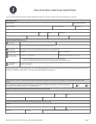 Document preview: New Jersey Nexus Audit Group Questionnaire - New Jersey