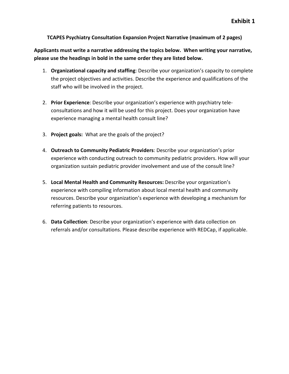 Attachment 1 Application for Tcapes Psychiatry Consultation Project - Tennessee, Page 3