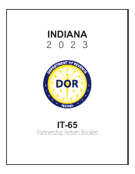 Document preview: Instructions for Form IT-65, State Form 11800 Indiana Partnership Return - Indiana, 2023