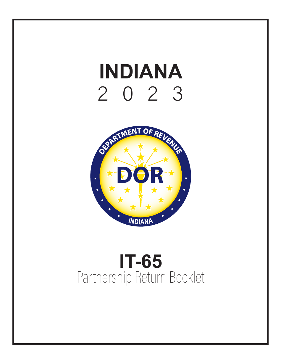 Instructions for Form IT-65, State Form 11800 Indiana Partnership Return - Indiana, Page 1